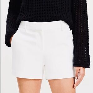 NEW!! LOFT White Textured Tailored Crisp Design Shorts